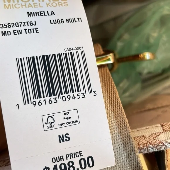 Michael Kors 🤎 Mirella tote bag MK print luggage Multi color - Picture 6 of 10